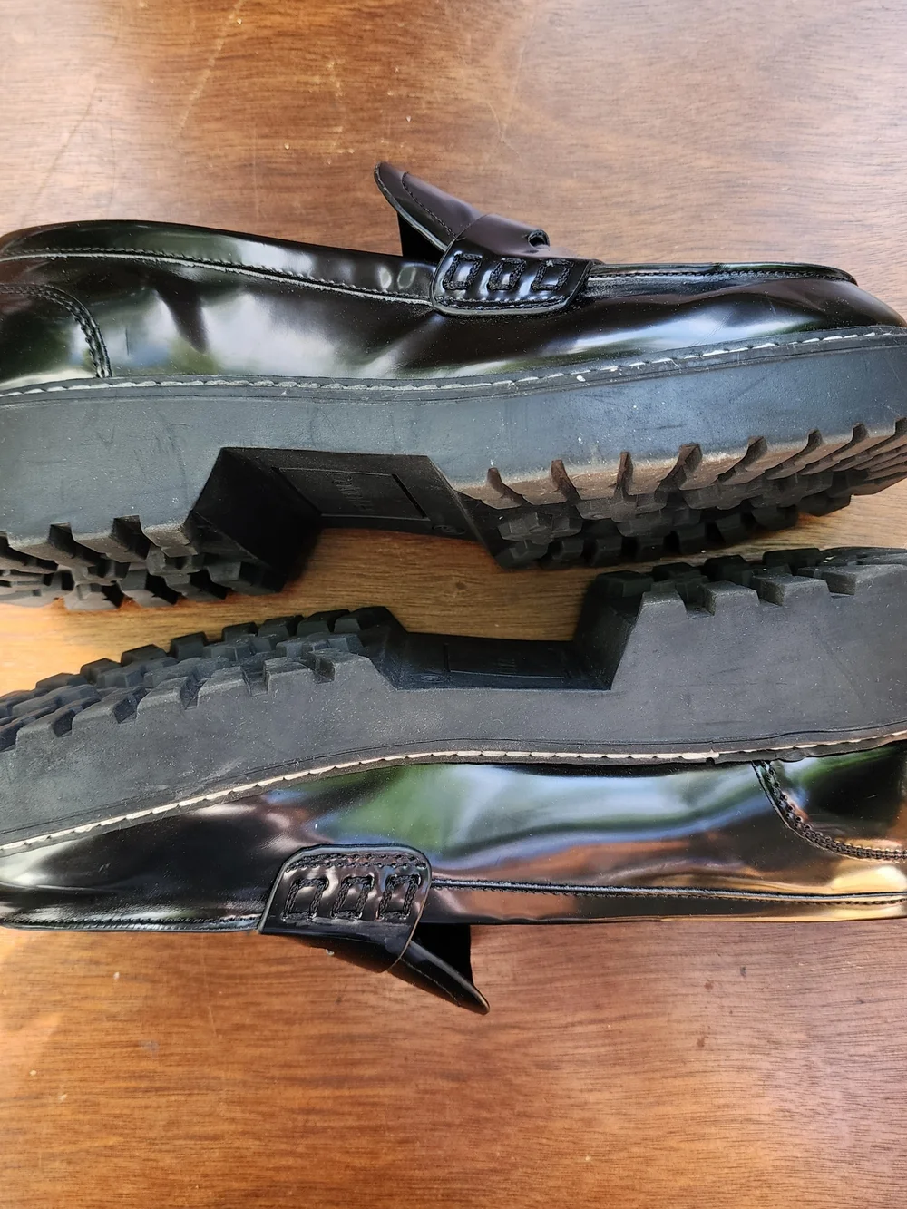 Calvin Klein Black Suzie Lug Sole Penny Loafers [9]